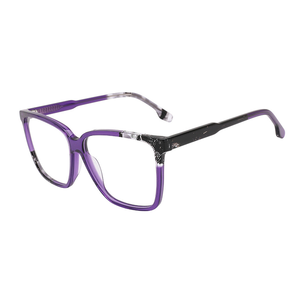 Talia Rectangle Acetate Frame in Violet / Pattern – side view – optical frame | Urban Cart Ghana