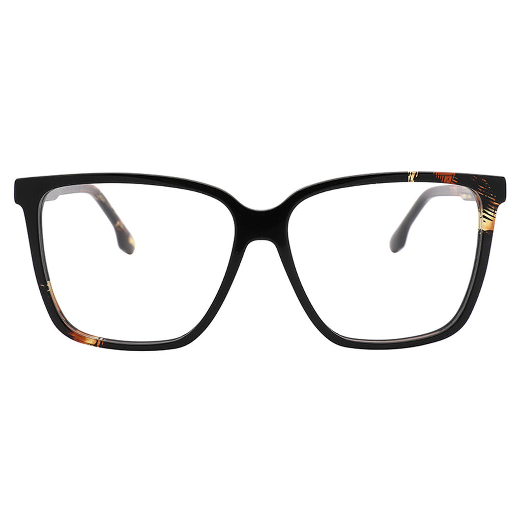 Talia Rectangle Acetate Frame in Black / Brown Pattern – front view – optical frame | Urban Cart Ghana