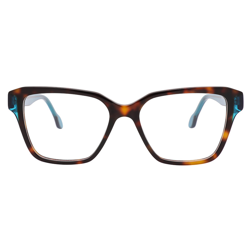 Sienna Rectangle Acetate Frame in Tortoise / Cyan – front view – optical frame | Urban Cart Ghana