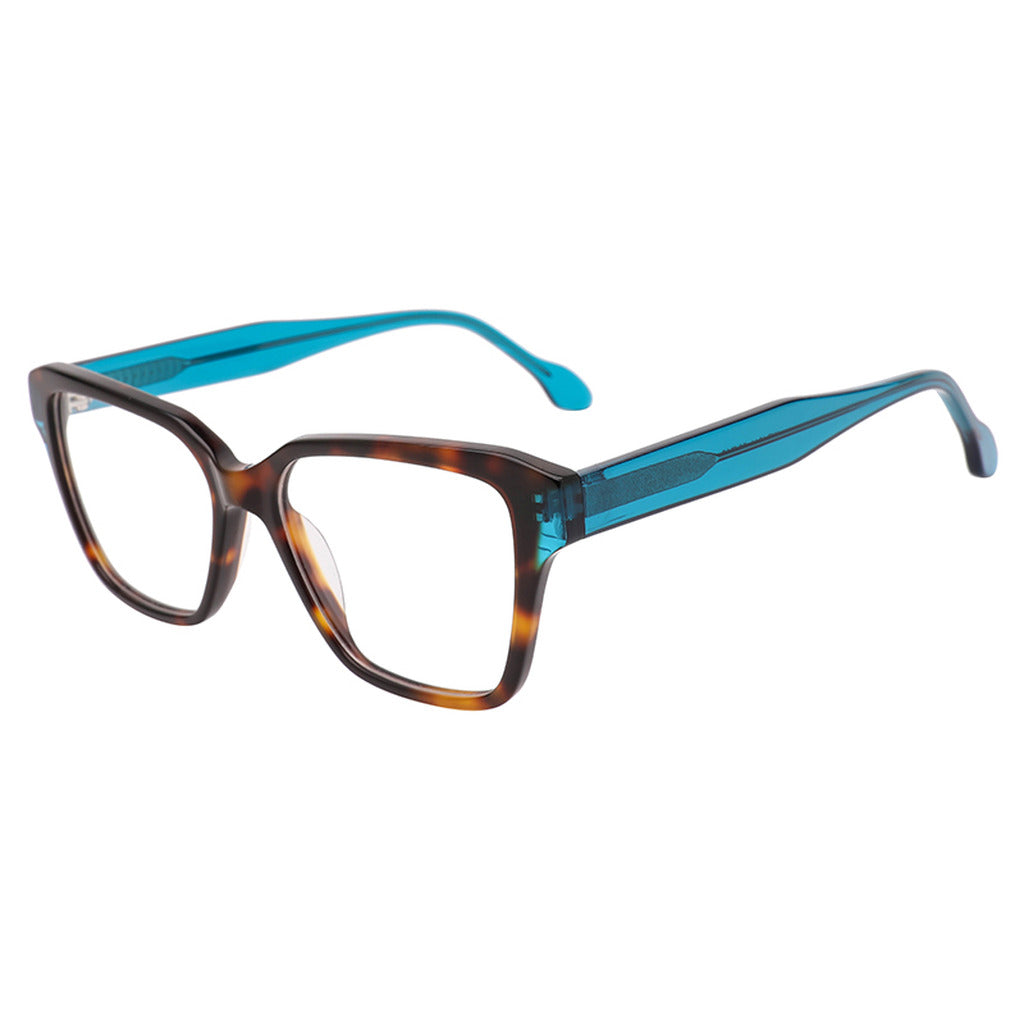 Sienna Rectangle Acetate Frame in Tortoise / Cyan – side view – optical frame | Urban Cart Ghana