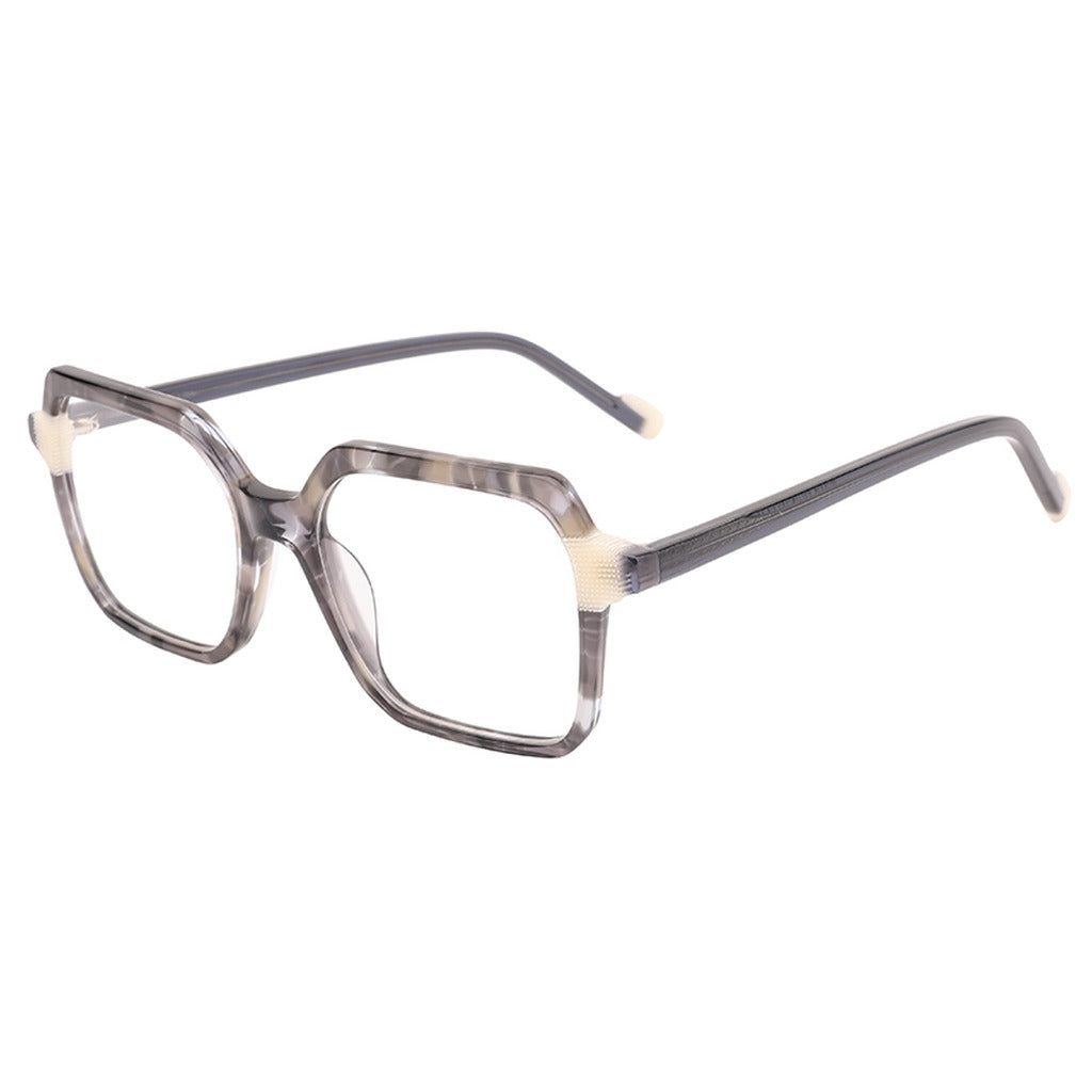 Eliza Rectangle Acetate Frame in Crystal Grey – side view – optical frame | Urban Cart Ghana