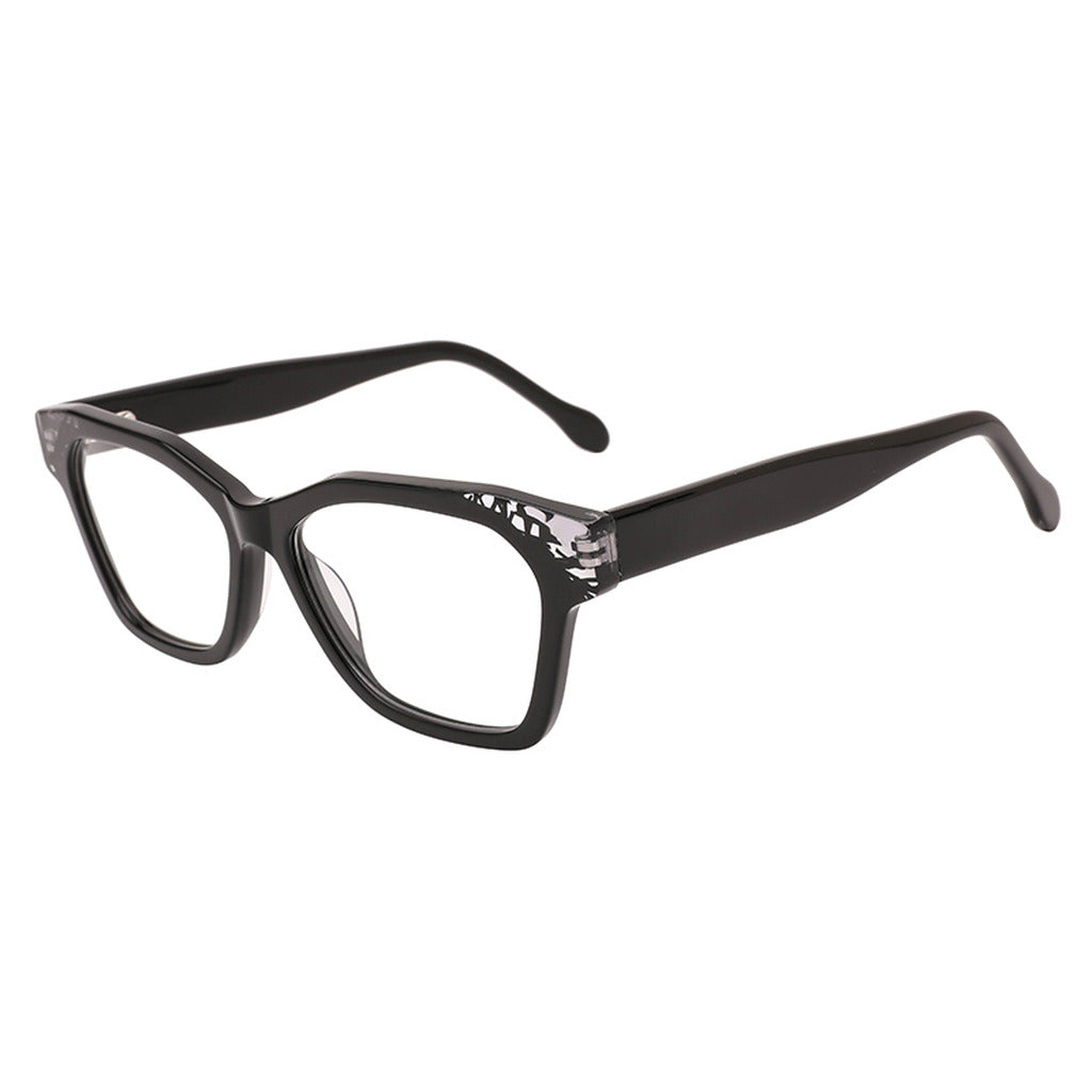 Iris Rectangle Acetate Frame in Black – side view – optical frame | Urban Cart Ghana