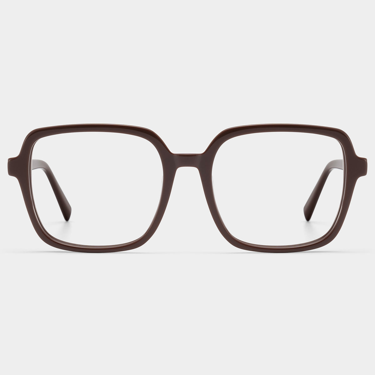 Noor Square Acetate Frame – Brown – front view | Frames & Sunnies Ghana