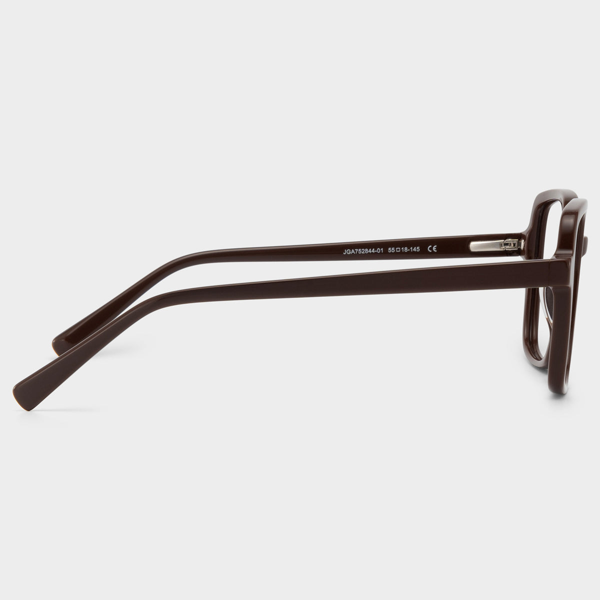Noor Square Acetate Frame – Brown – side view | Frames & Sunnies Ghana