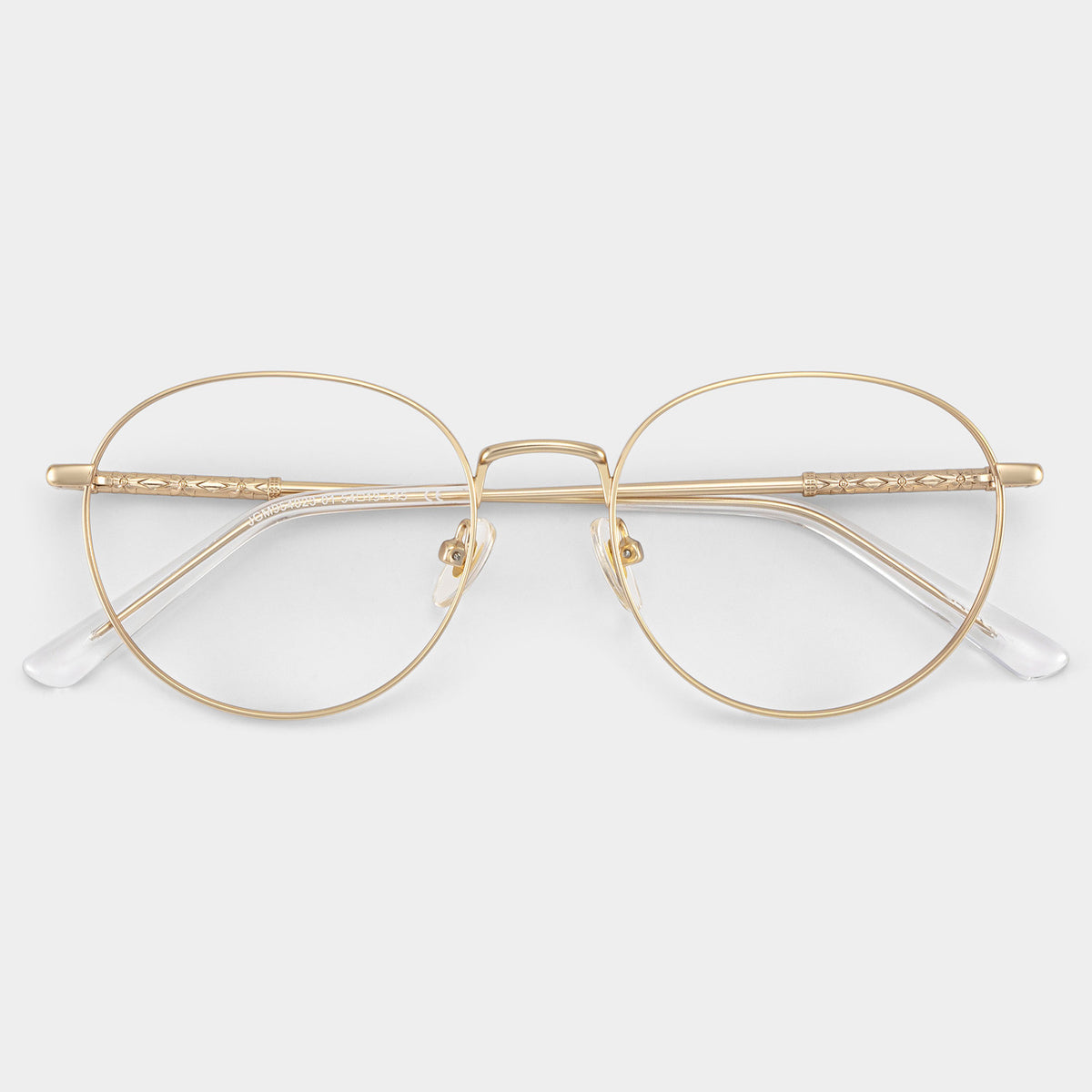 Selah Round Metal Frame – Gold – top view | Frames & Sunnies Ghana