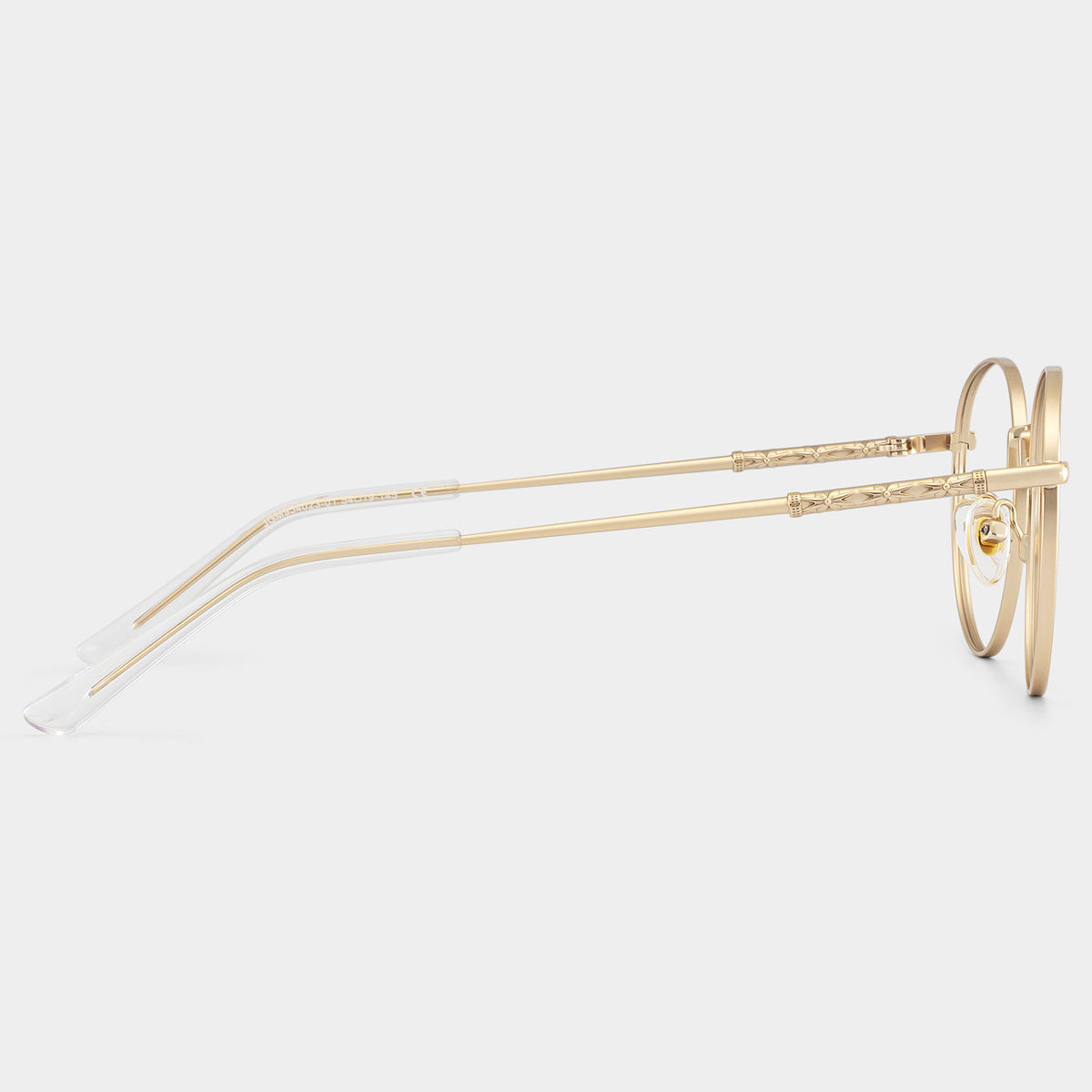 Selah Round Metal Frame – Gold – side view | Frames & Sunnies Ghana