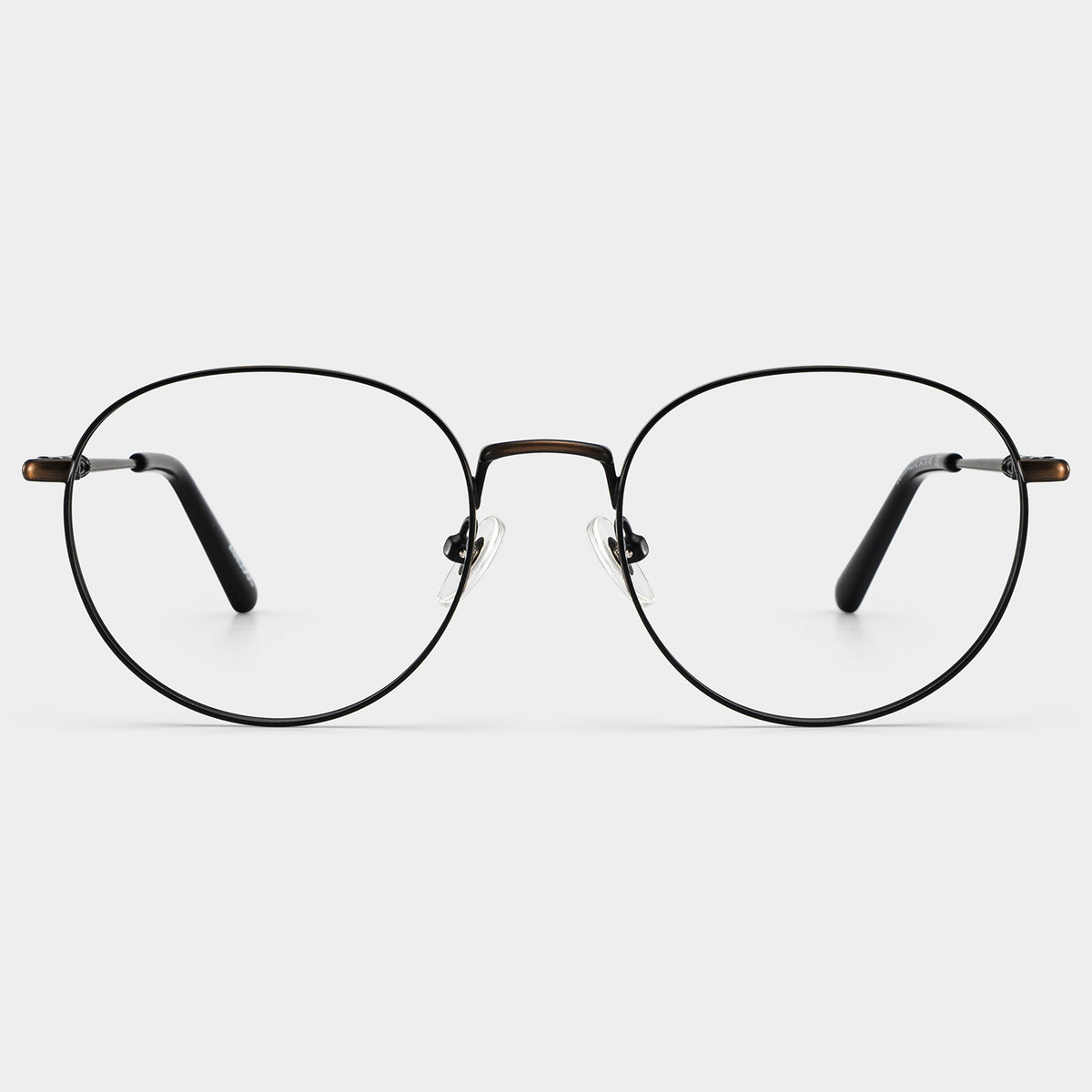 Selah Round Metal Frame – Black – front view | Frames & Sunnies Ghana