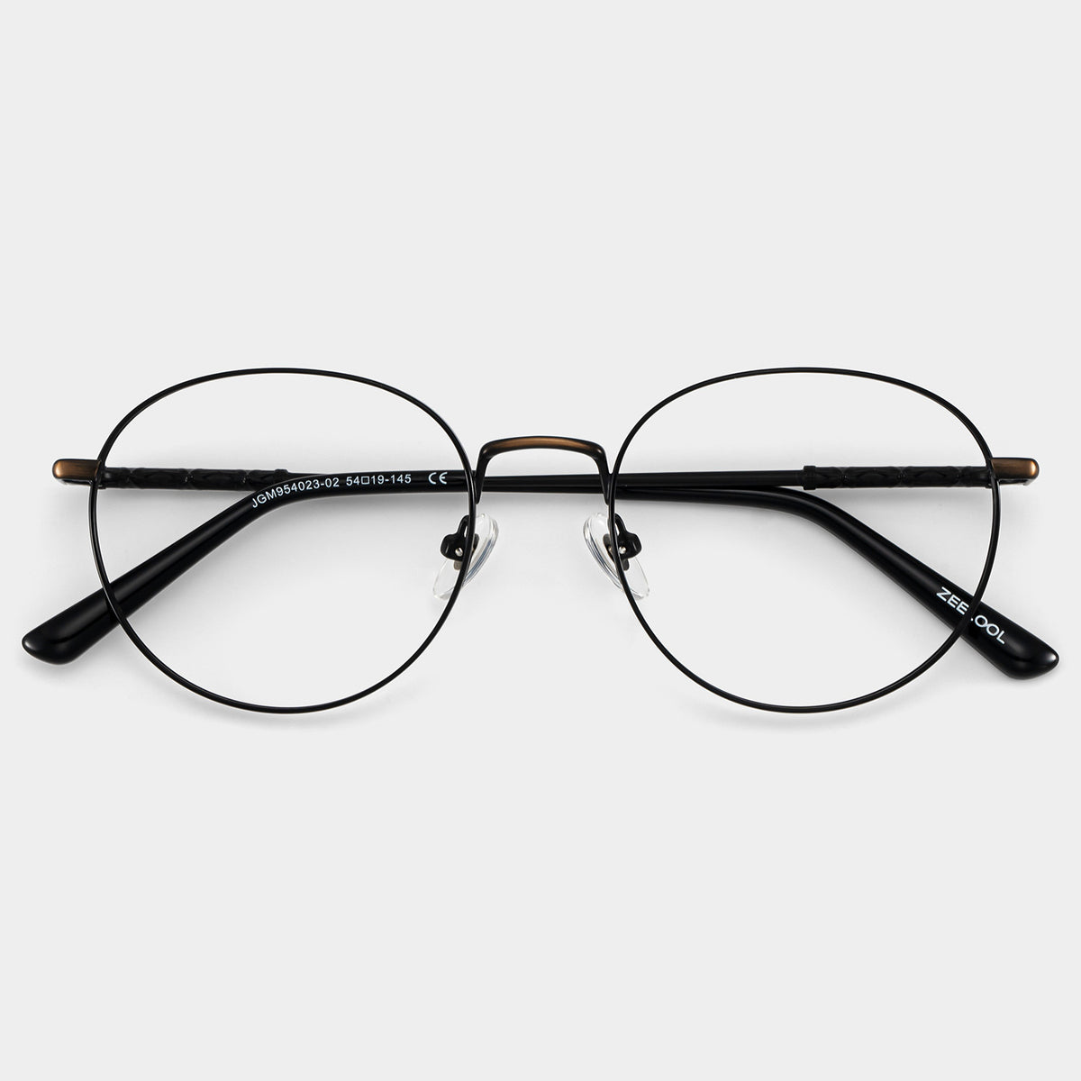 Selah Round Metal Frame – Black – top view | Frames & Sunnies Ghana