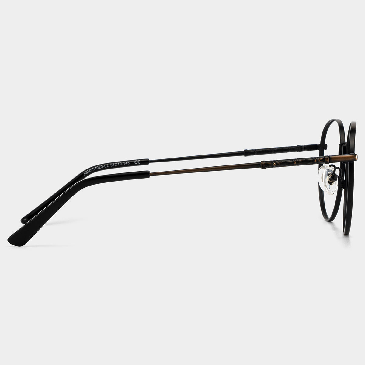 Selah Round Metal Frame – Black – side view | Frames & Sunnies Ghana