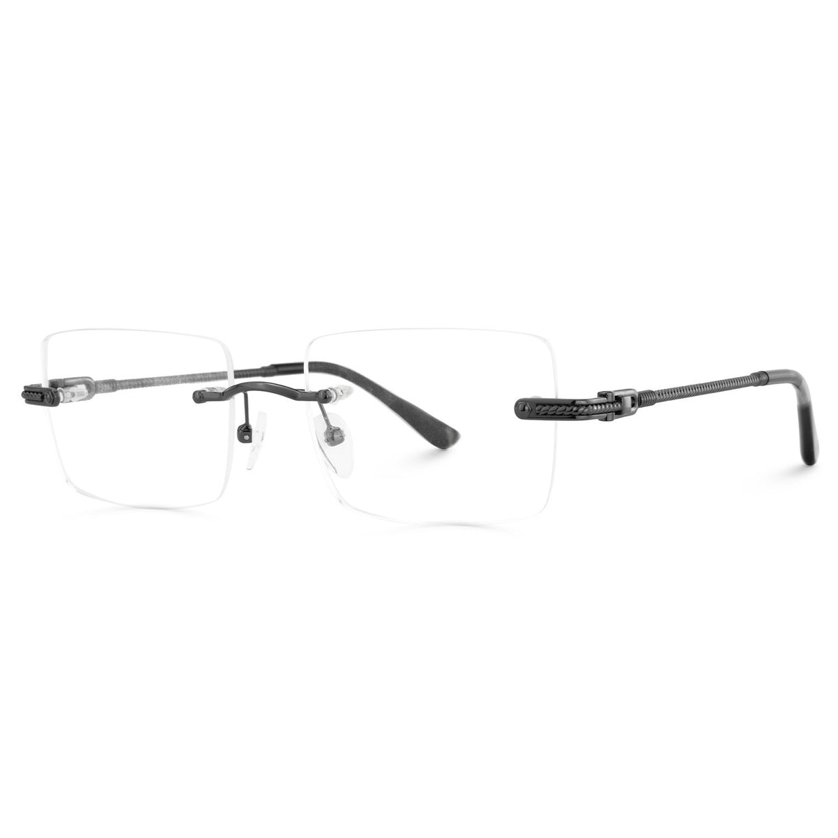 Silas Rectangle Metal Frame – Gunmetal – top view | Frames & Sunnies Ghana