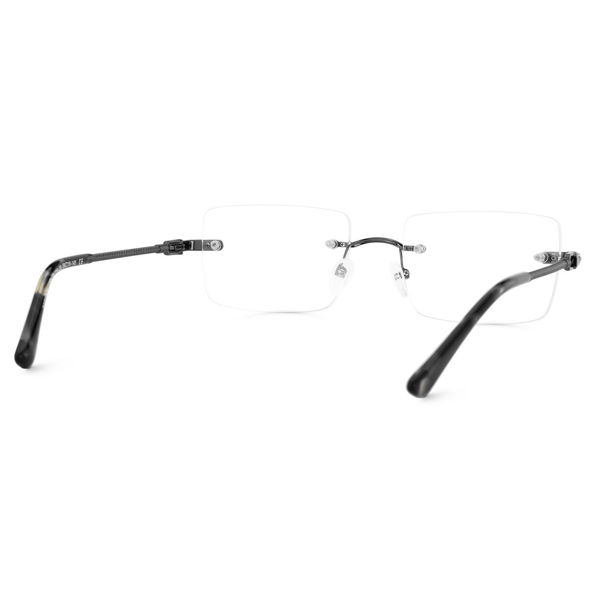 Silas Rectangle Metal Frame – Gunmetal – side view | Frames & Sunnies Ghana