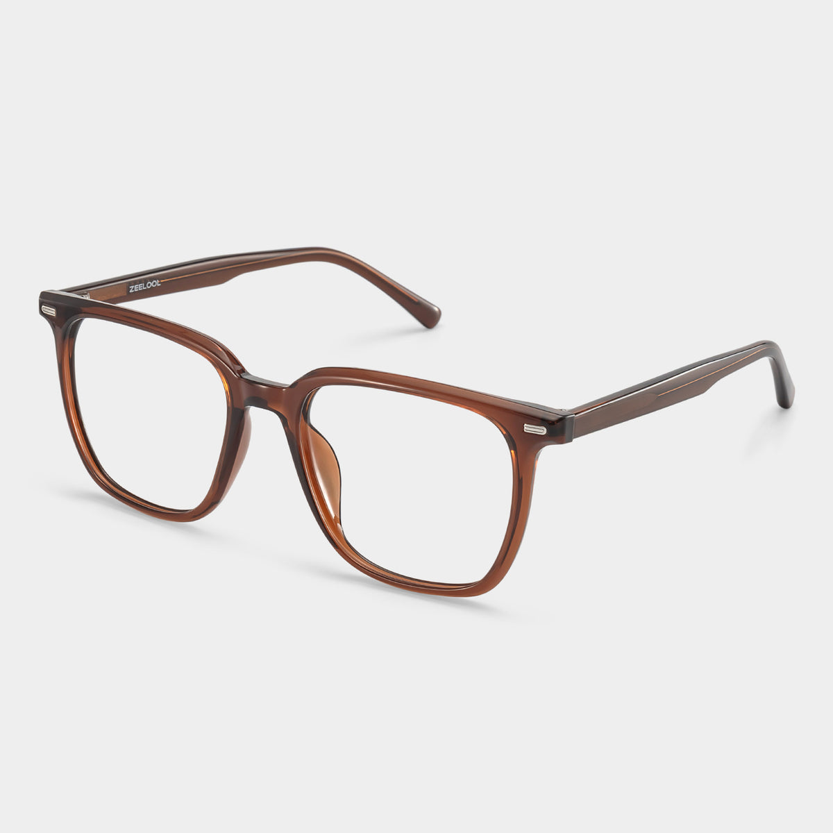Rowan Square TR90 Frame – Brown – angled view | Frames & Sunnies Ghana