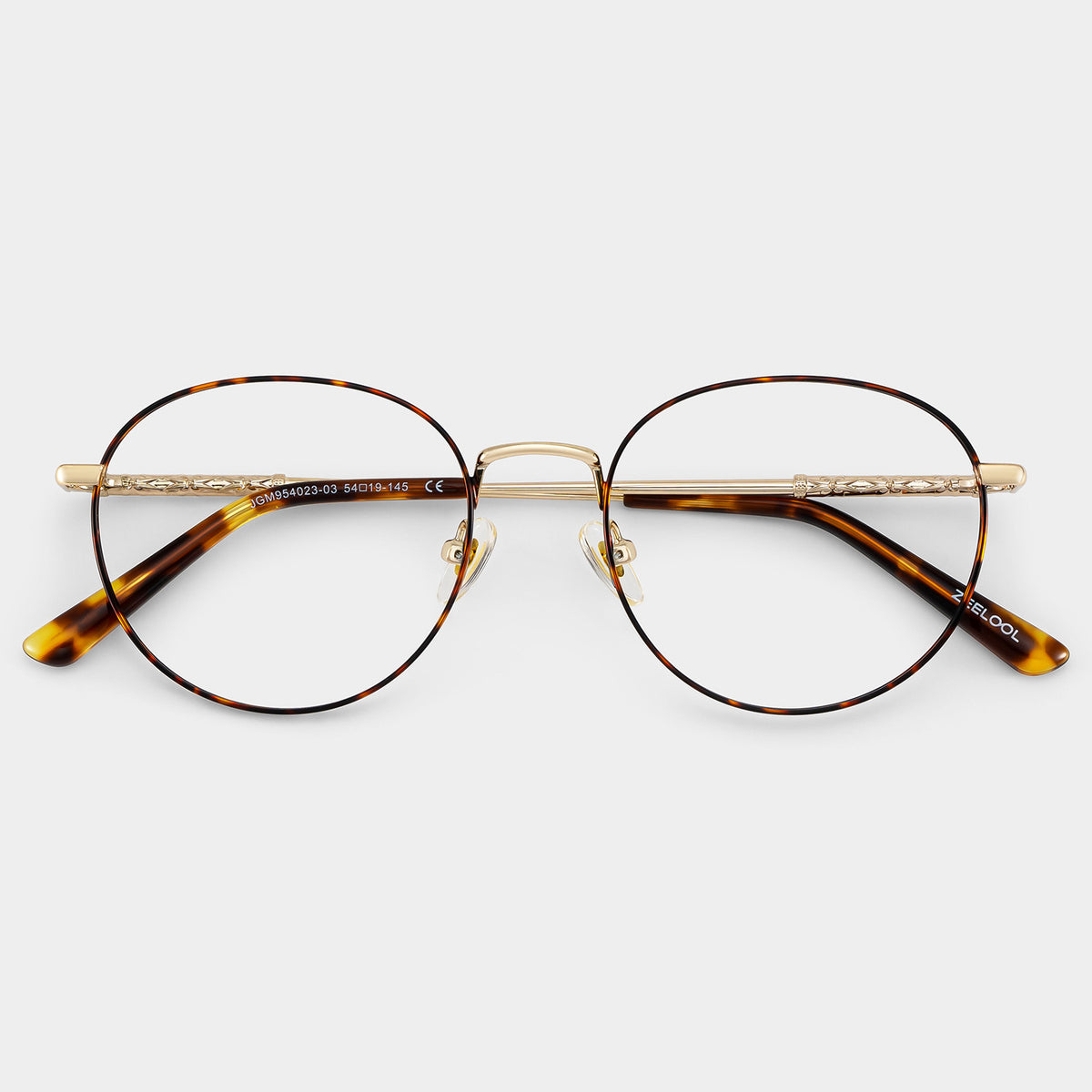 Selah Round Metal Frame – Tortoise – top view | Frames & Sunnies Ghana