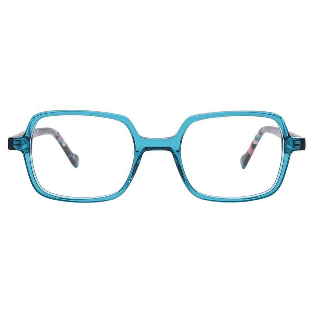 Ayla Rectangle Kids Acetate Frame in Teal – front view – optical frame | Urban Cart Ghana