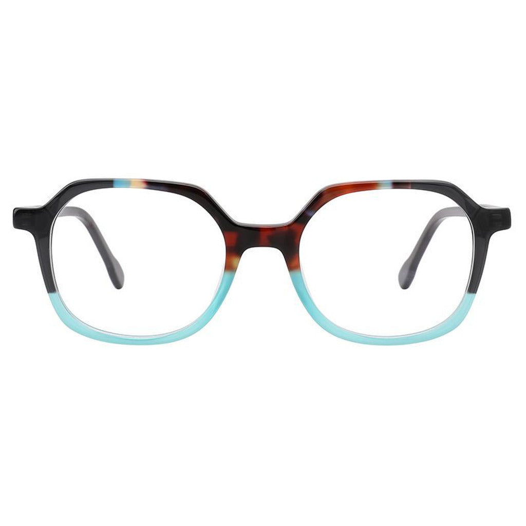 Nova Rectangle Kids Acetate Frame in Tortoise / Dark Grey Crystal – front view – optical frame | Urban Cart Ghana