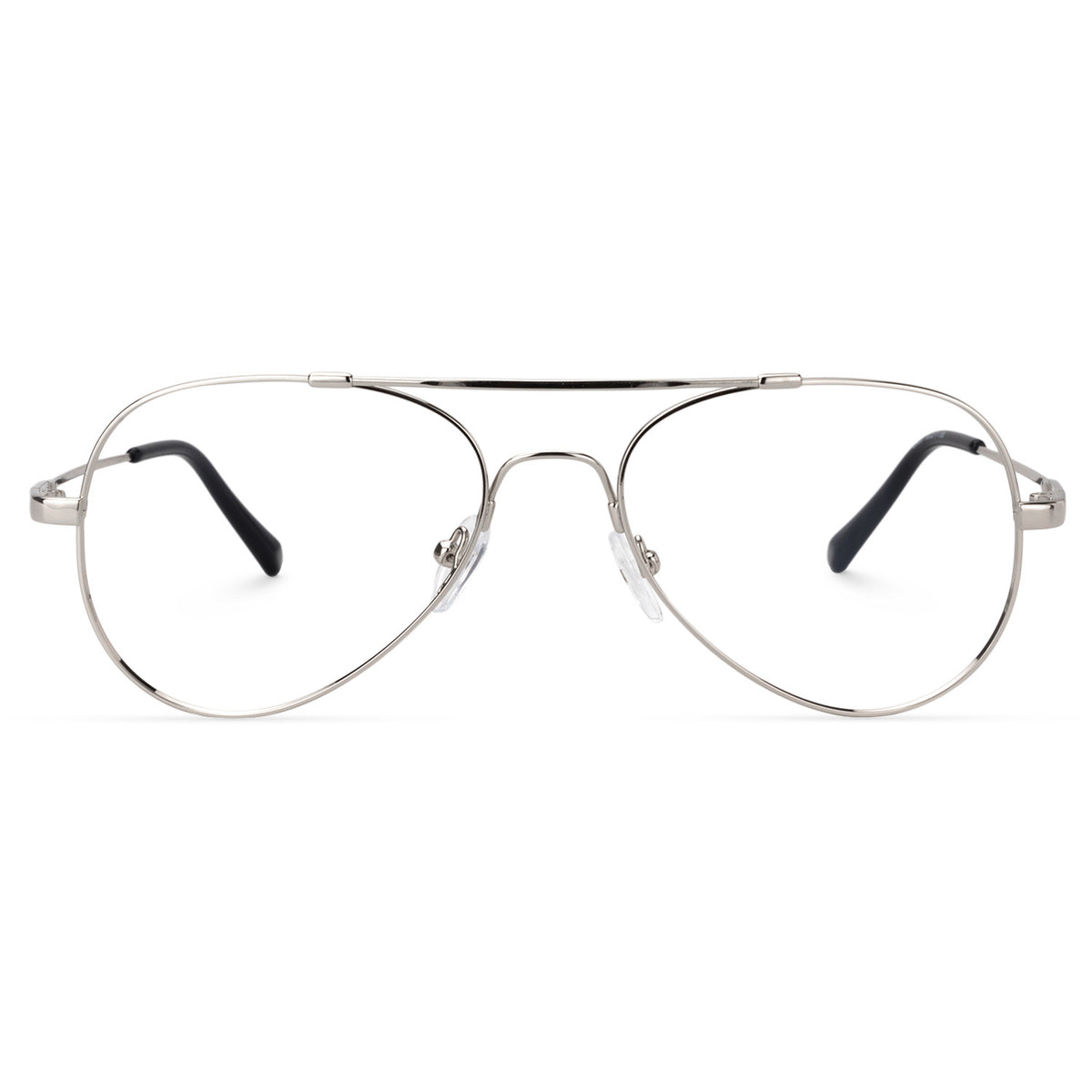 Jasper Aviator Metal Frame – Silver – front view | Frames & Sunnies Ghana