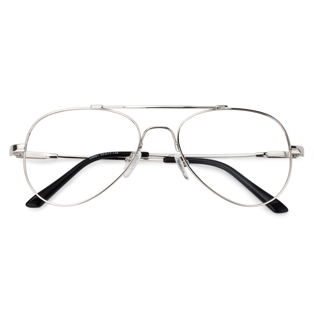 Jasper Aviator Metal Frame – Silver – top view | Frames & Sunnies Ghana