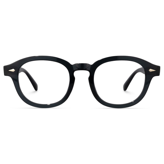 Otis Round TR90 Frame – Black – front view | Frames & Sunnies Ghana