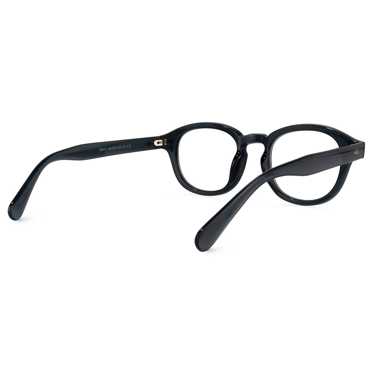 Otis Round TR90 Frame – Black – angled view | Frames & Sunnies Ghana