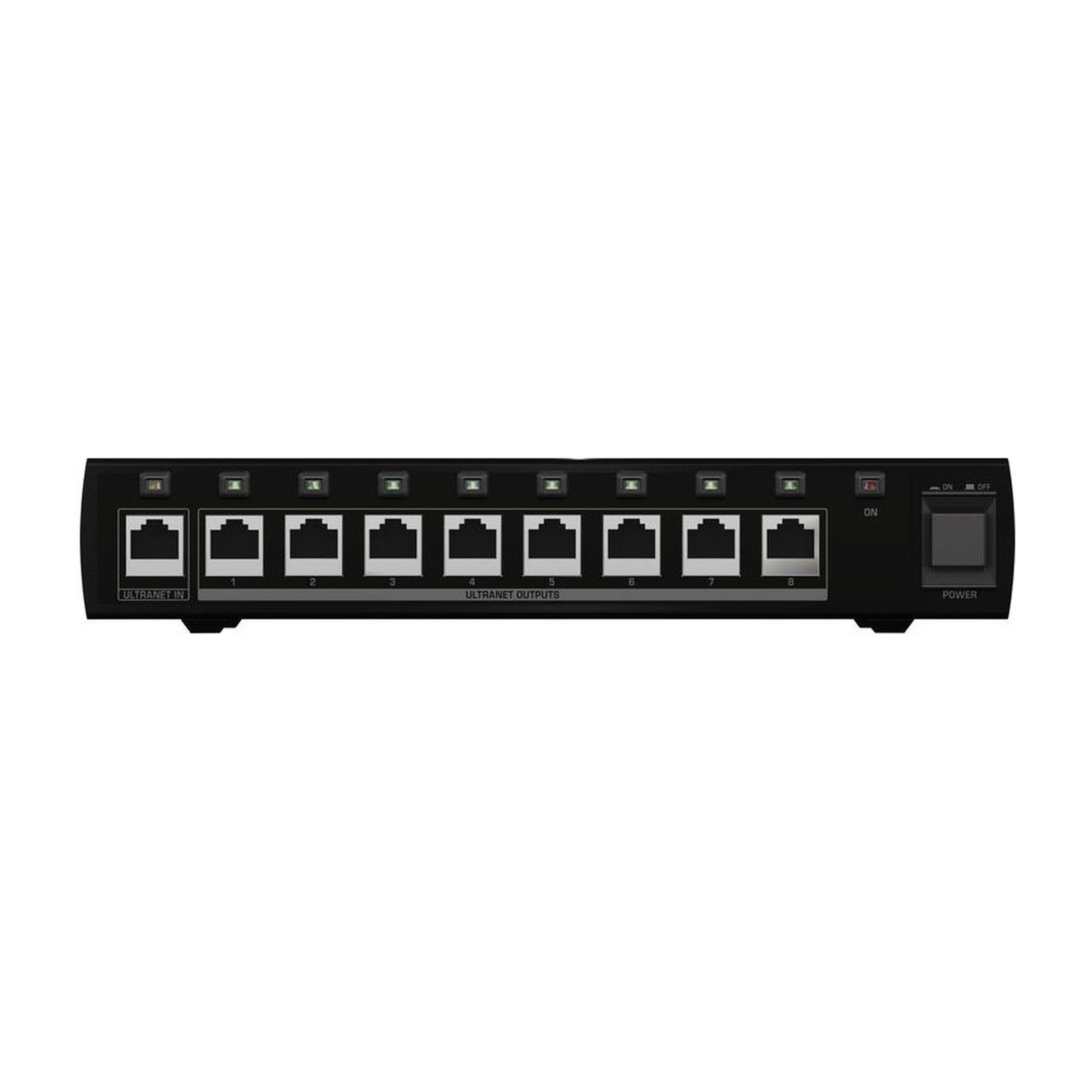 Behringer P16-D 16-channel ULTRANET distributor - front panel with ULTRANET in and 8 outputs | Urban Cart Ghana