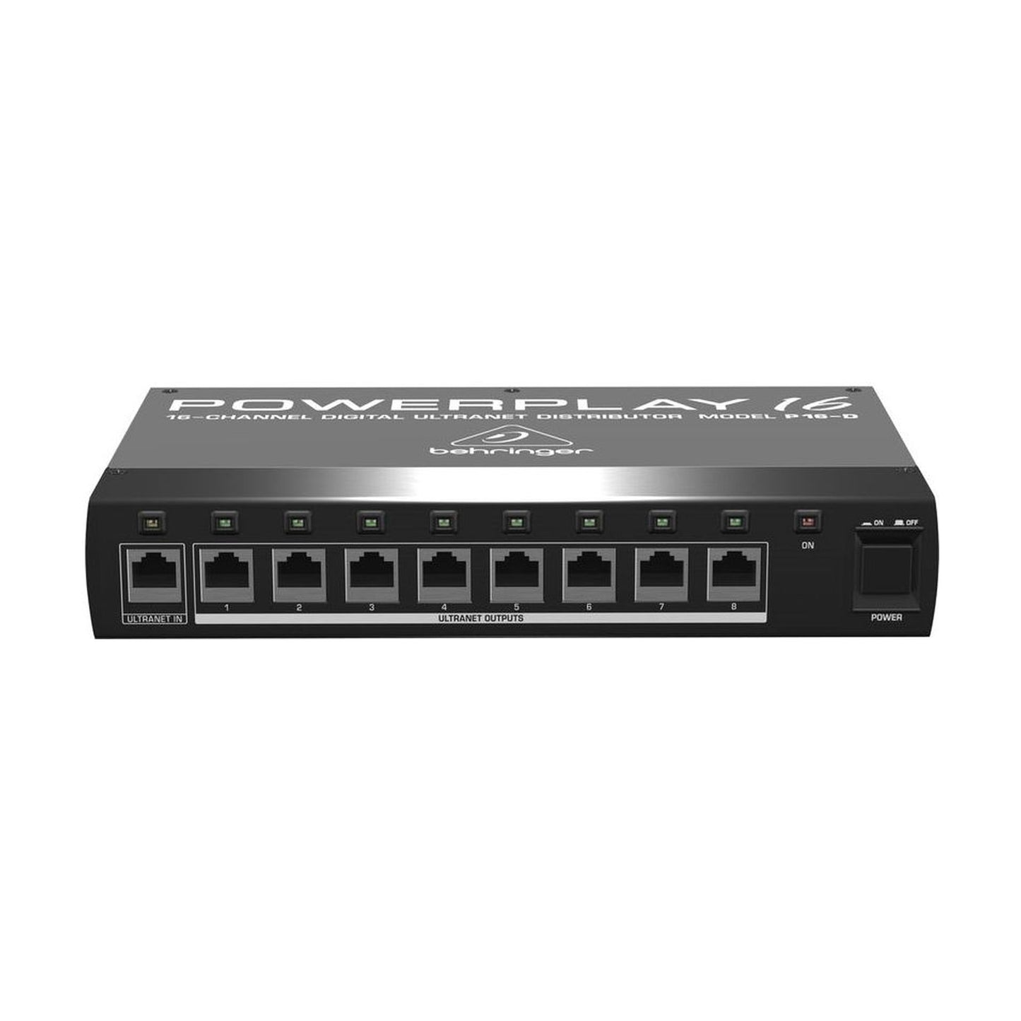 Behringer P16-D - top and front view showing the 8 ULTRANET outputs | Urban Cart Ghana