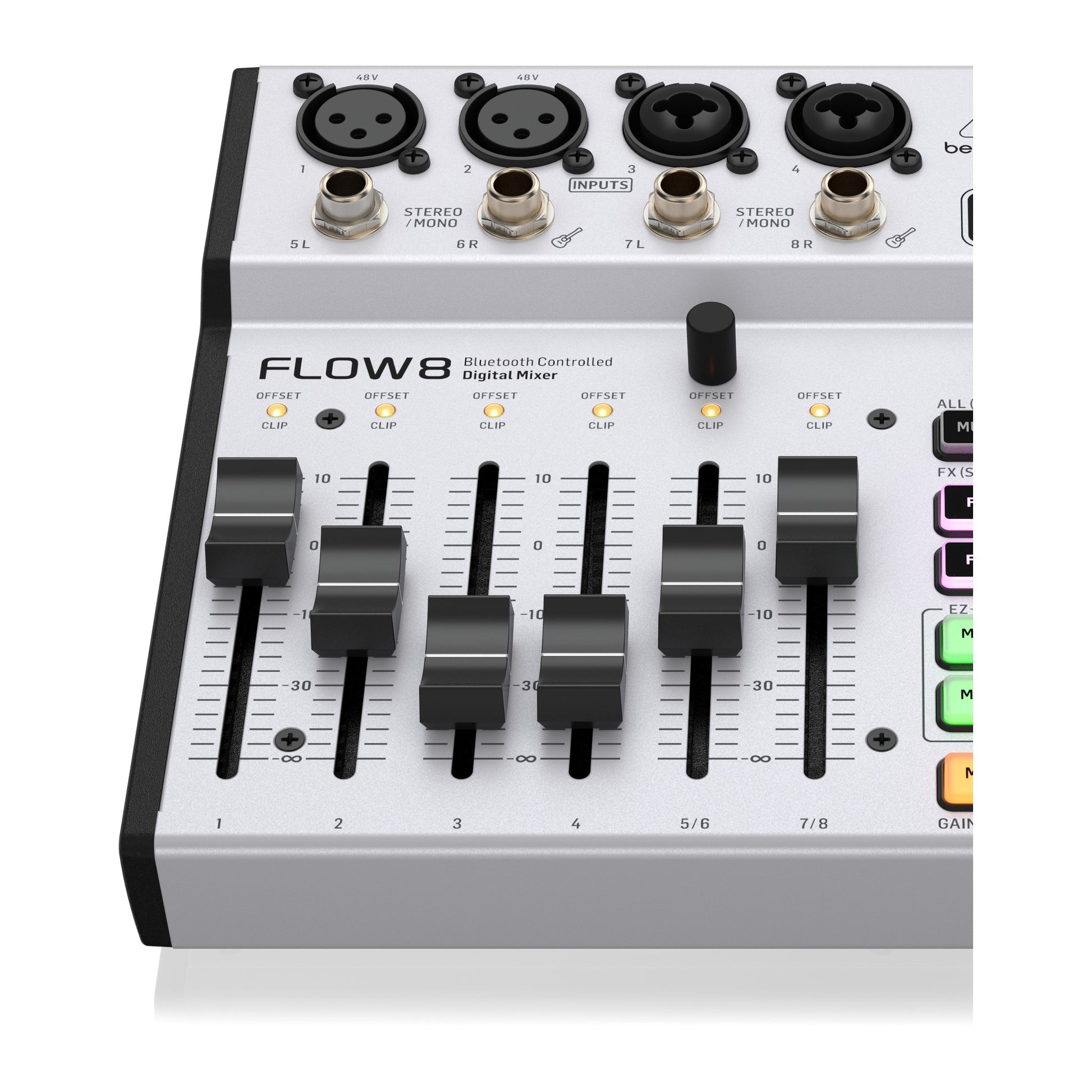 Behringer FLOW 8 – XLR and TRS inputs with channel faders | Urban Cart Ghana