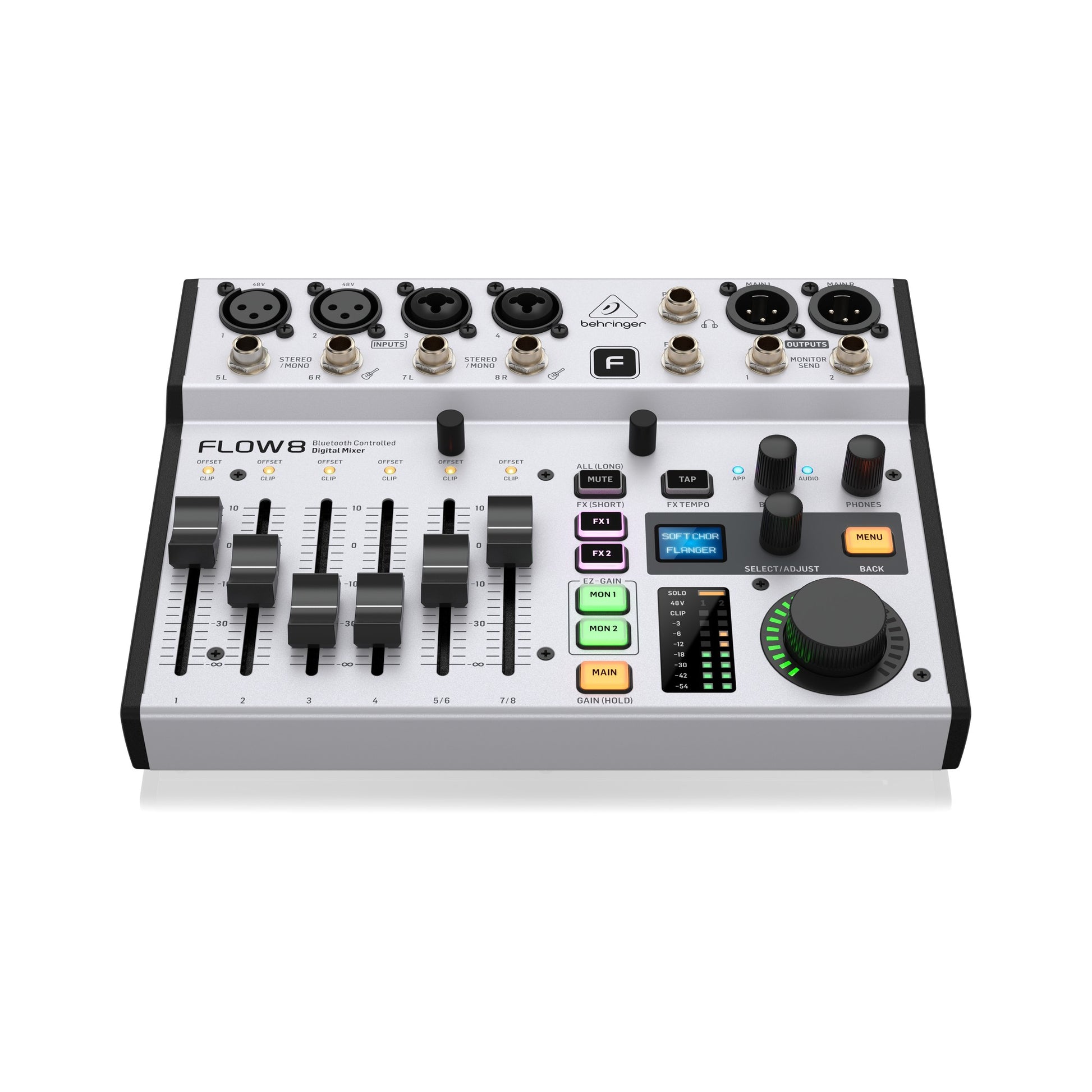 Behringer FLOW 8 8-input digital mixer – full product view | Urban Cart Ghana
