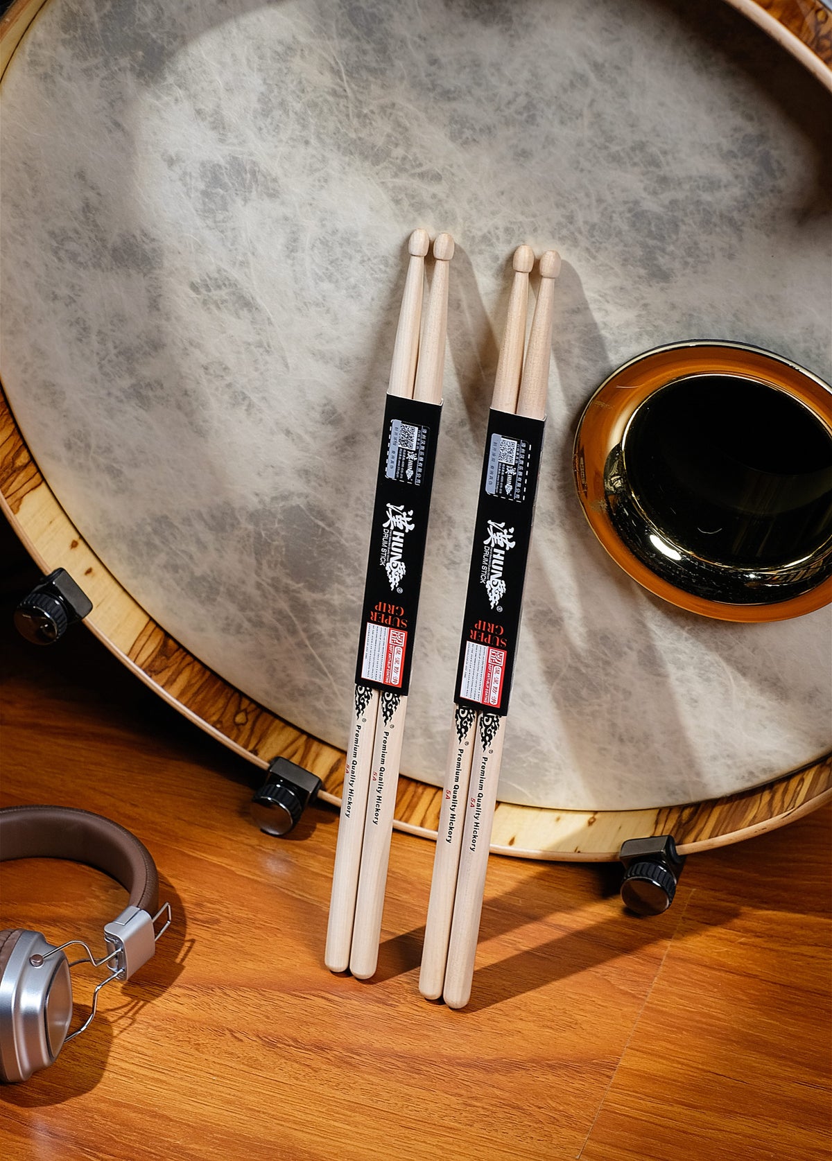 Hun Drumsticks – American hickory sticks on a drum head | Audible GH