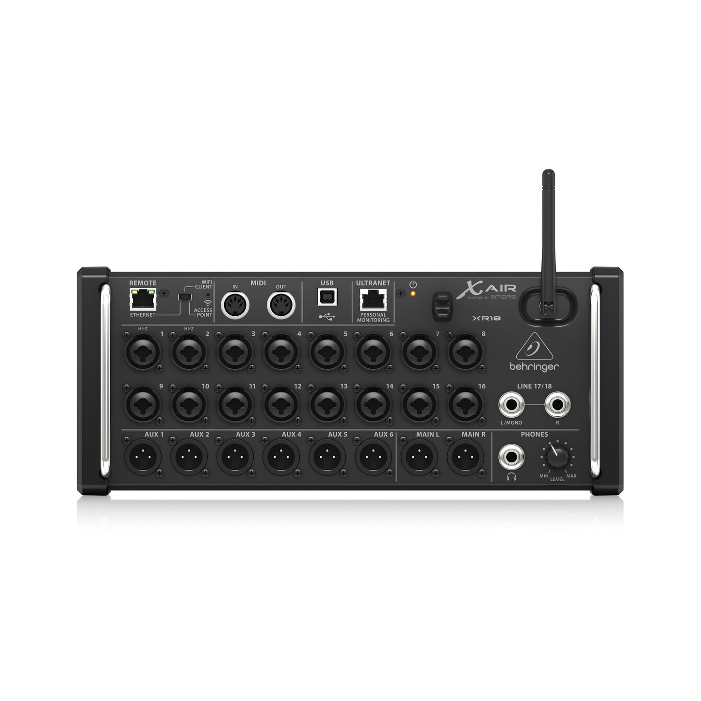 Behringer XR18 18-input digital rack mixer – full product view | Urban Cart Ghana
