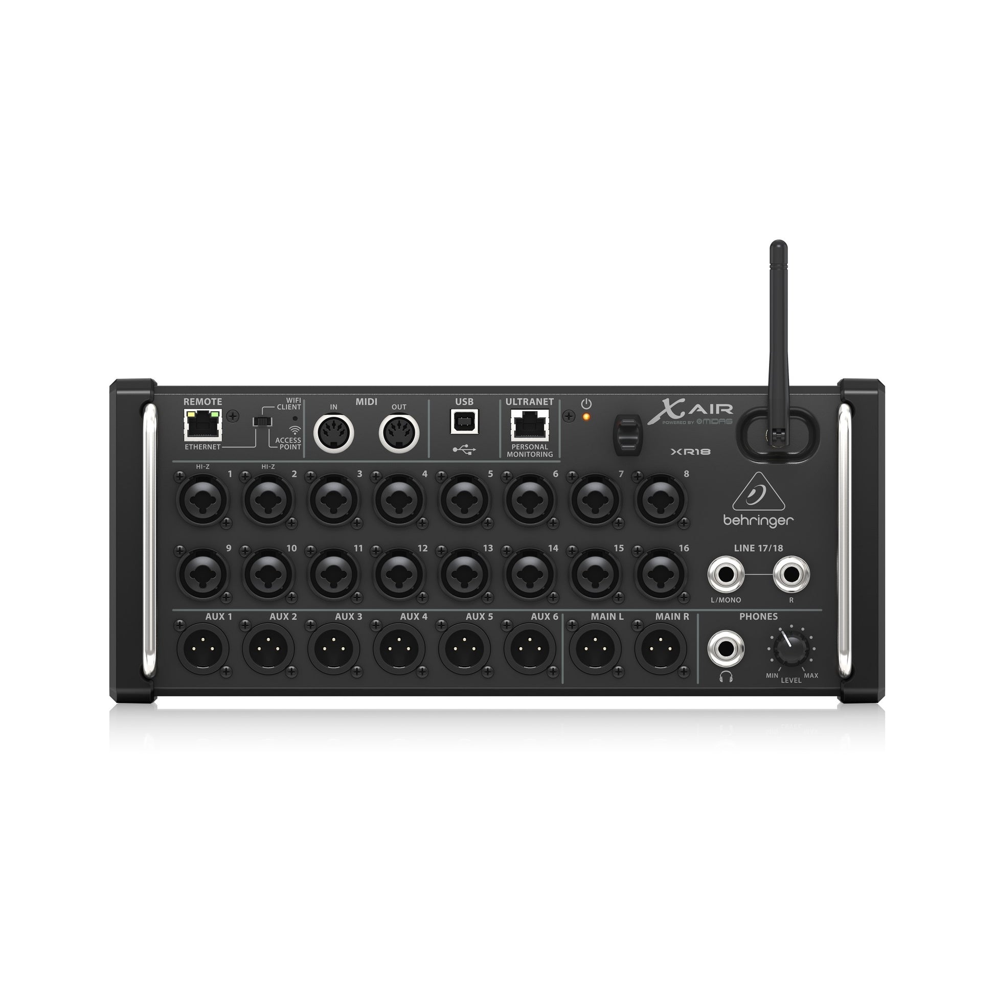 Behringer XR18 18-input digital rack mixer – full product view | Urban Cart Ghana